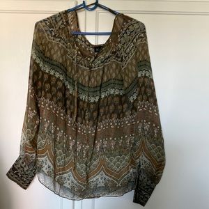 INC international concepts blouse 100% silk size 6